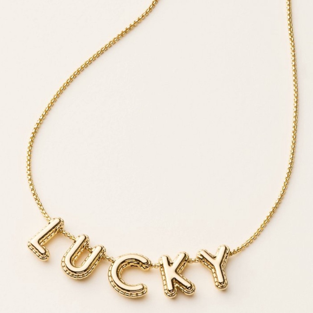 Gold 'Lucky' Necklace Kate Spade